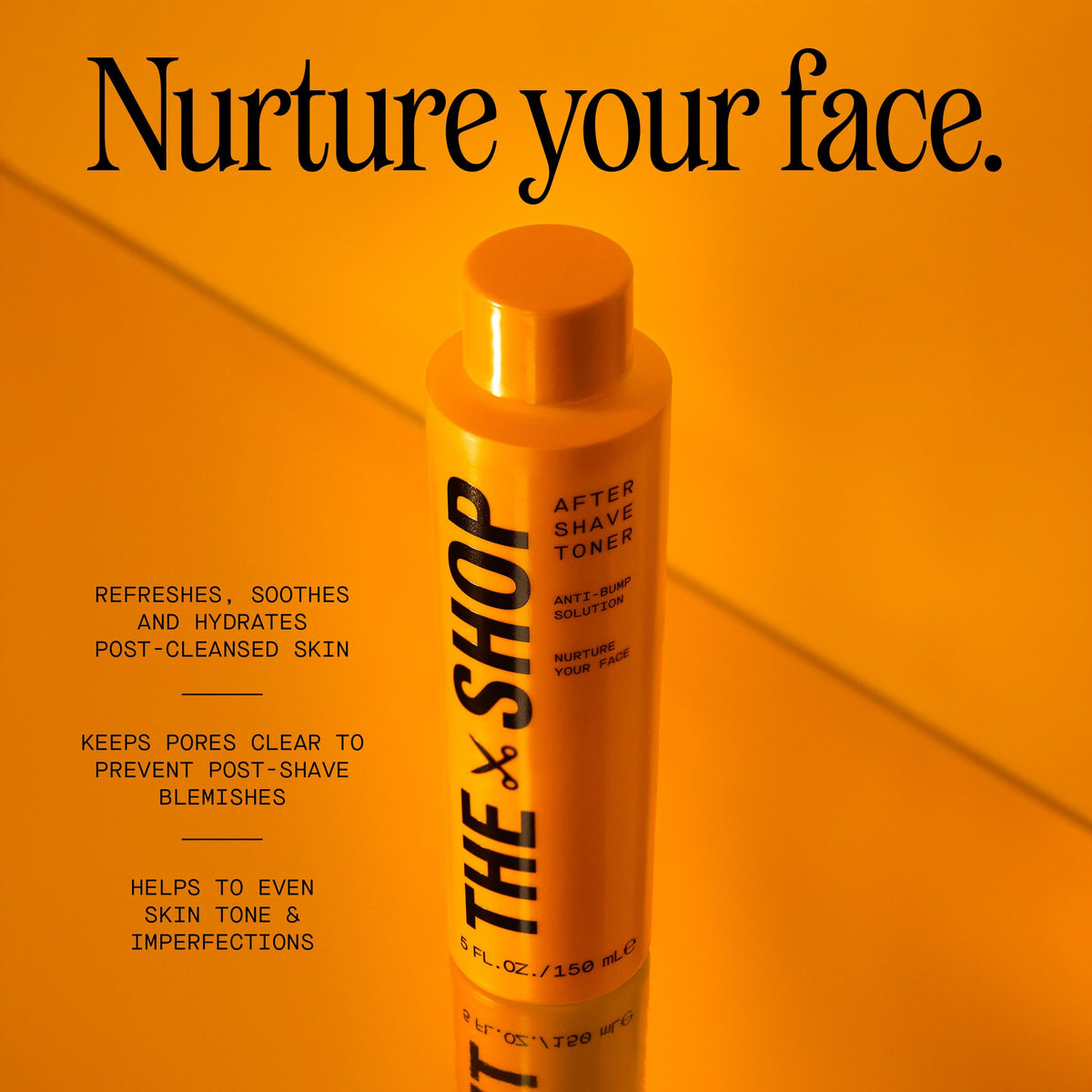 The Shop Uninterrupted applying toner to hand illustrating soothing action and quick absorption