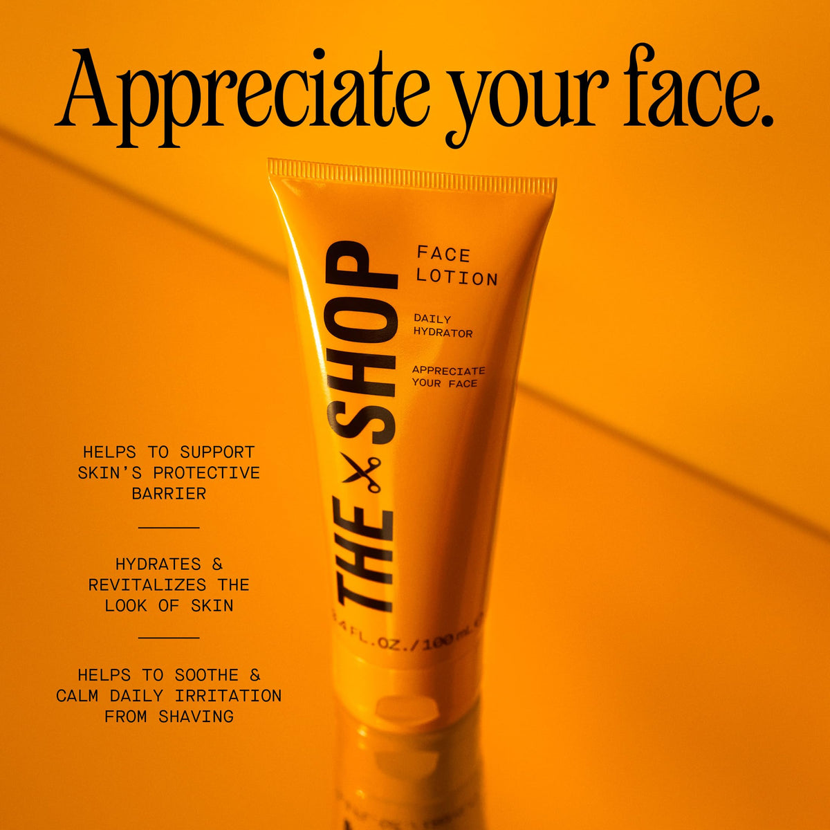 The Shop Uninterrupted lotion texture on hand demonstrating lightweight absorption benefit