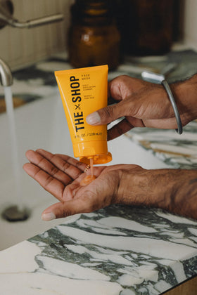 The Shop Uninterrupted close-up of exfoliating texture revealing gentle scrub action