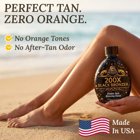 The Sicilian before and after leg comparison showing deeper tan benefit