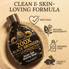 The Sicilian lotion on hand demonstrating easy blend and immediate bronze benefit