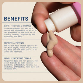The Skinny Confidential sunscreen open cap and nozzle showing easy travel-friendly dispensing
