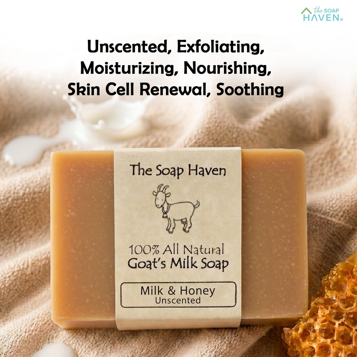 The Soap Haven soap beside sink illustrating calming bathroom use