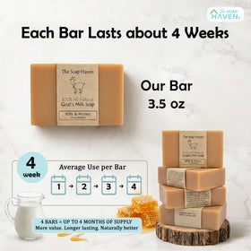 The Soap Haven honey drizzle and goat milk scene promising hydration