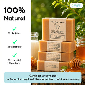 The Soap Haven label close-up displaying natural ingredient list