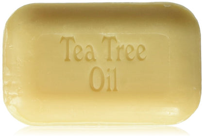 THE SOAP WORKS tea tree bar front packaging showing fresh herbal scent and travel-friendly size