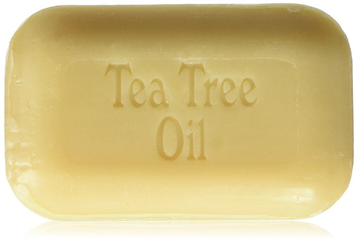 THE SOAP WORKS tea tree bar front packaging showing fresh herbal scent and travel-friendly size