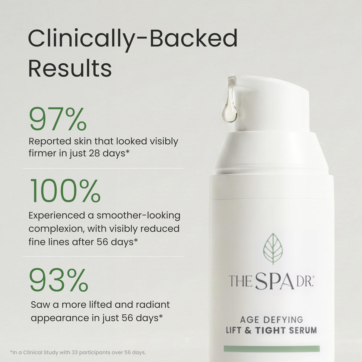The Spa Dr. silky serum texture on hand for fast absorption and hydration
