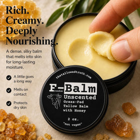 Honey balm detail showing rich, natural tint and concentrated moisturizing benefit from formula
