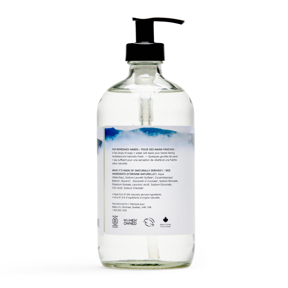 The Unscented Company pump close-up highlighting dispense action and durable design