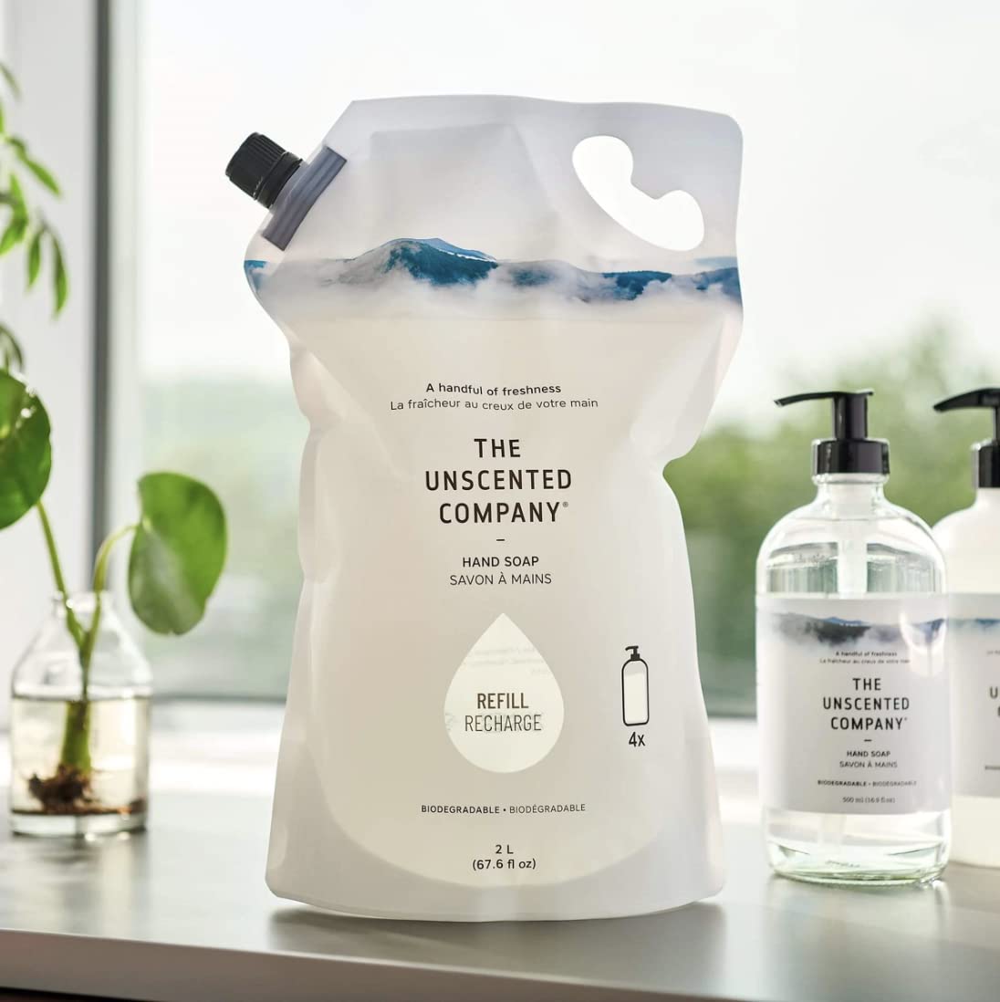 The Unscented Company close-up of ingredients list and plant-based formula detail