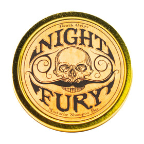 THE VINTAGE GROOMING CO. Night Fury front packaging shows compact travel-friendly bar