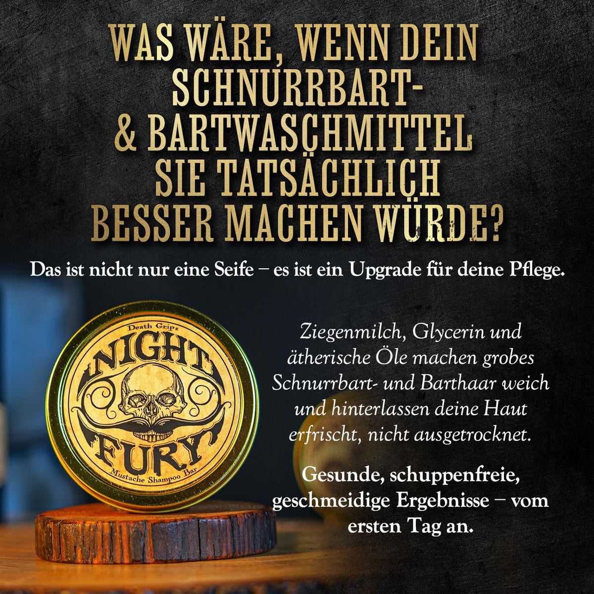 THE VINTAGE GROOMING CO. Night Fury lather in hand demonstrates rich foaming action