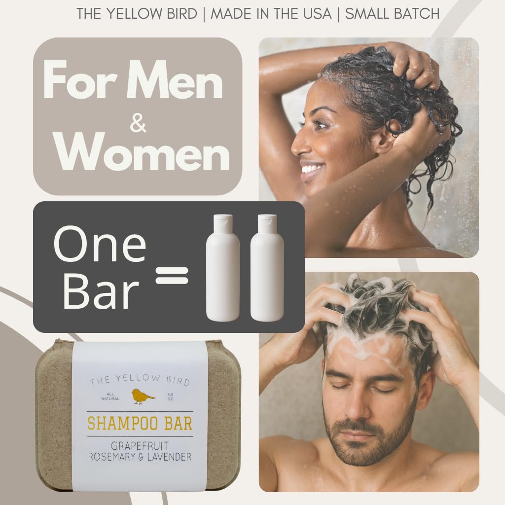 Foamy lather of The Yellow Bird bar in hand, demonstrates rich creamy suds and rinseability