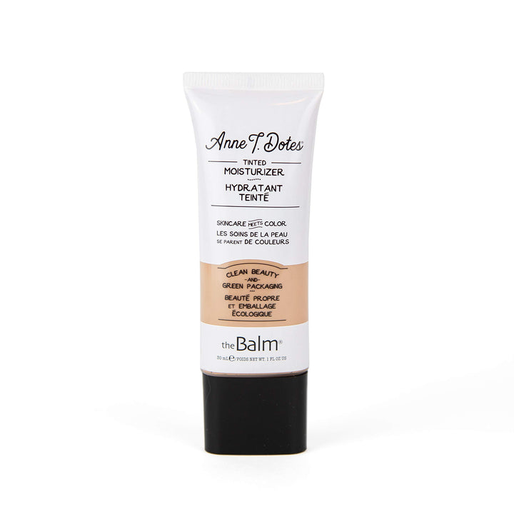 theBalm anne t. dotes front tube showing shade and compact size benefit