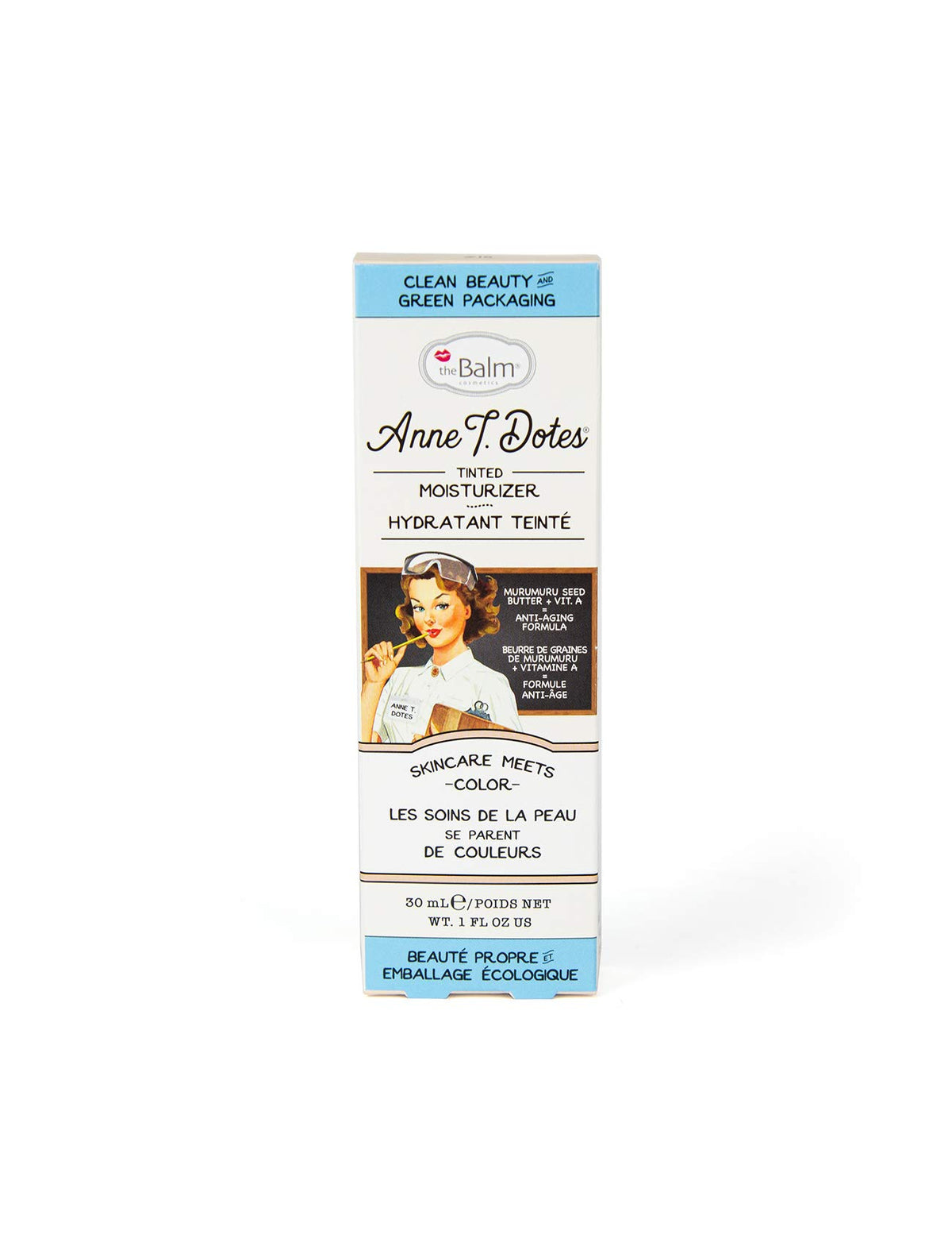 theBalm anne t. dotes texture swatch highlighting blendable, lightweight finish