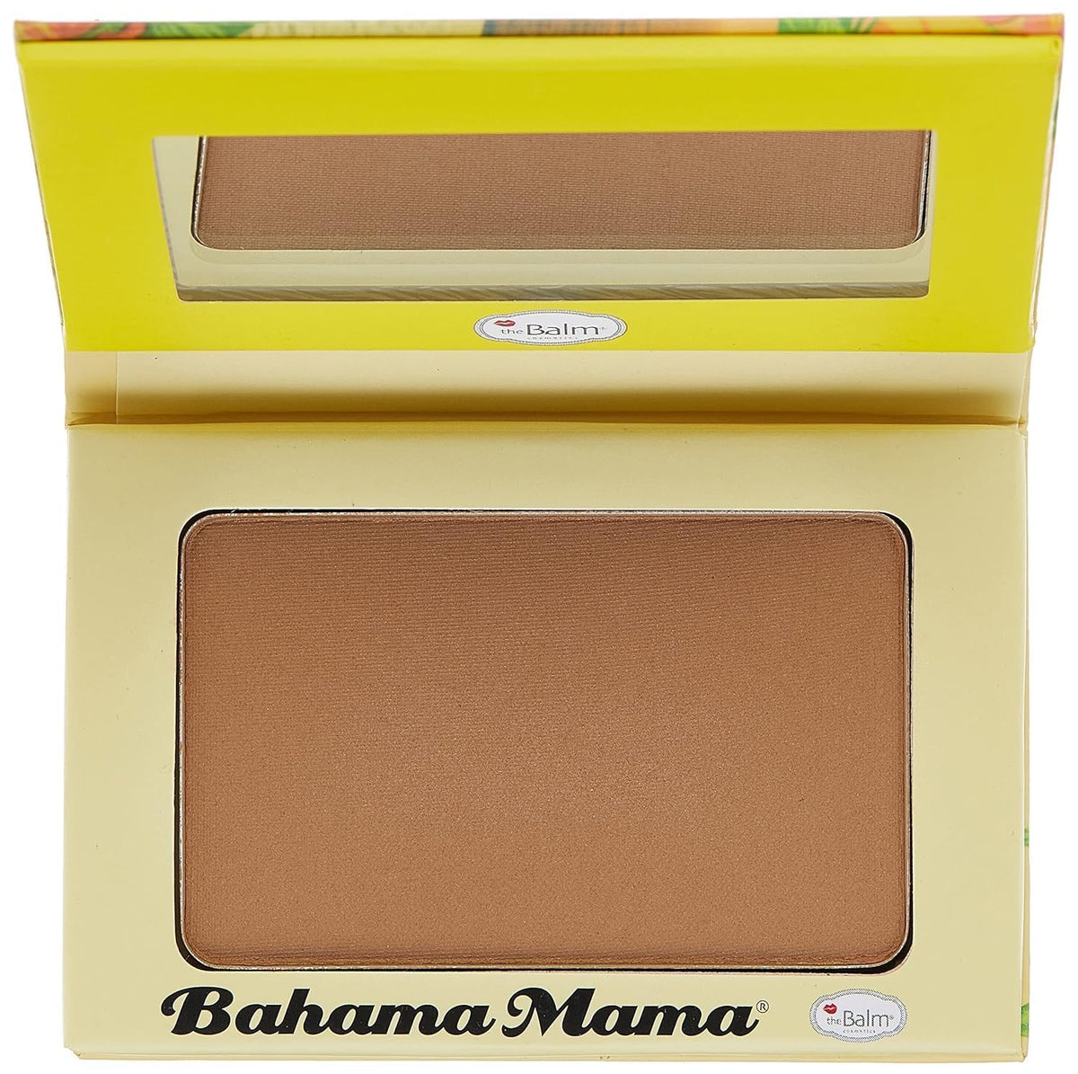 theBalm Bahama Mama powder pan close-up highlighting matte texture and blendability