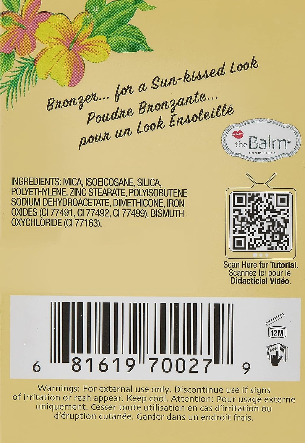theBalm Bahama Mama single swatch on skin showing neutral brown tone and buildability
