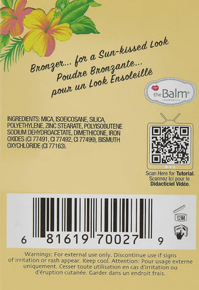 theBalm Bahama Mama single swatch on skin showing neutral brown tone and buildability