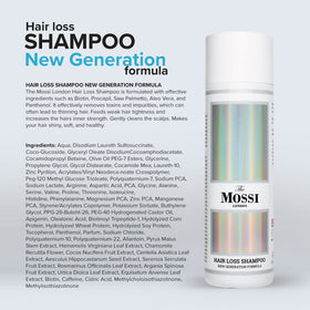 The Mossi London back label highlighting ingredients list and usage directions for clarity