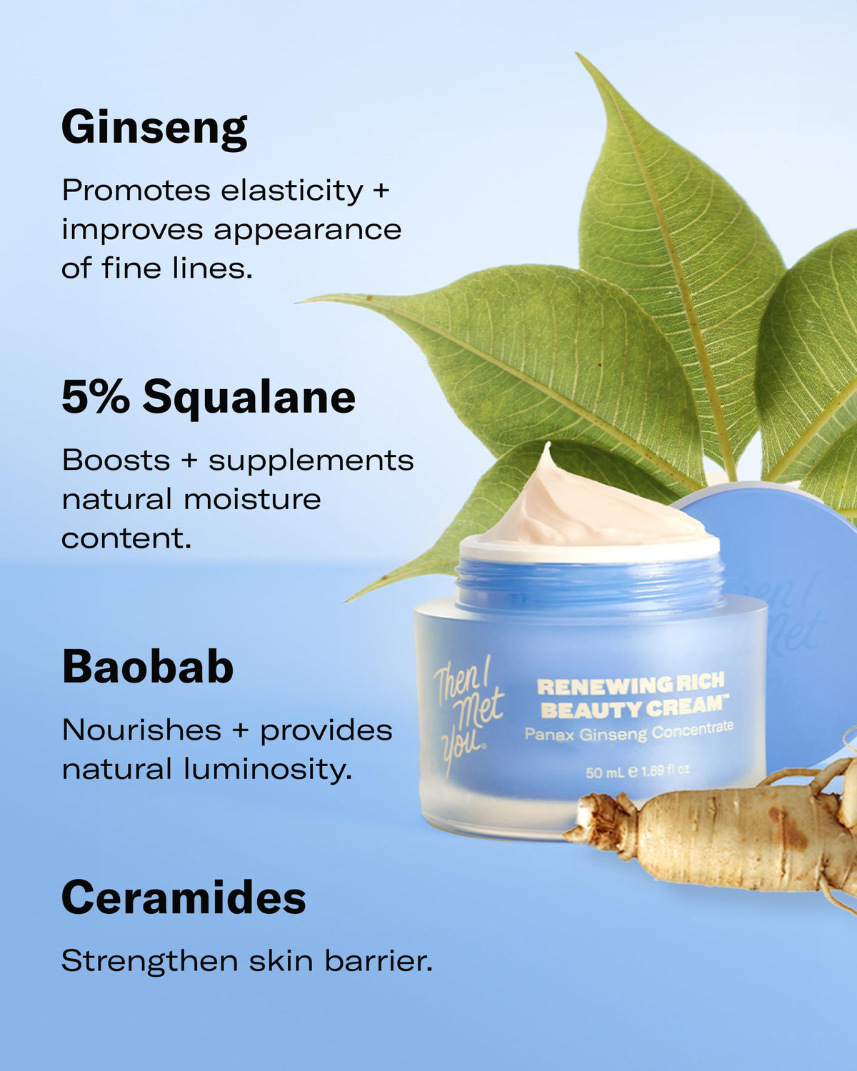Then I Met You product label and ingredients list emphasizing clean formula