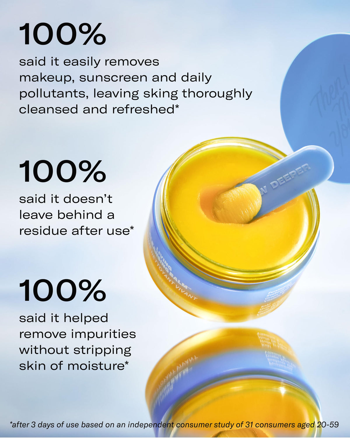 Then I Met You emulsified balm with water showing easy rinse-off benefit