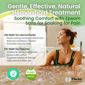THENA Natural Wellness pouring salts into a basin demonstrating quick preparation