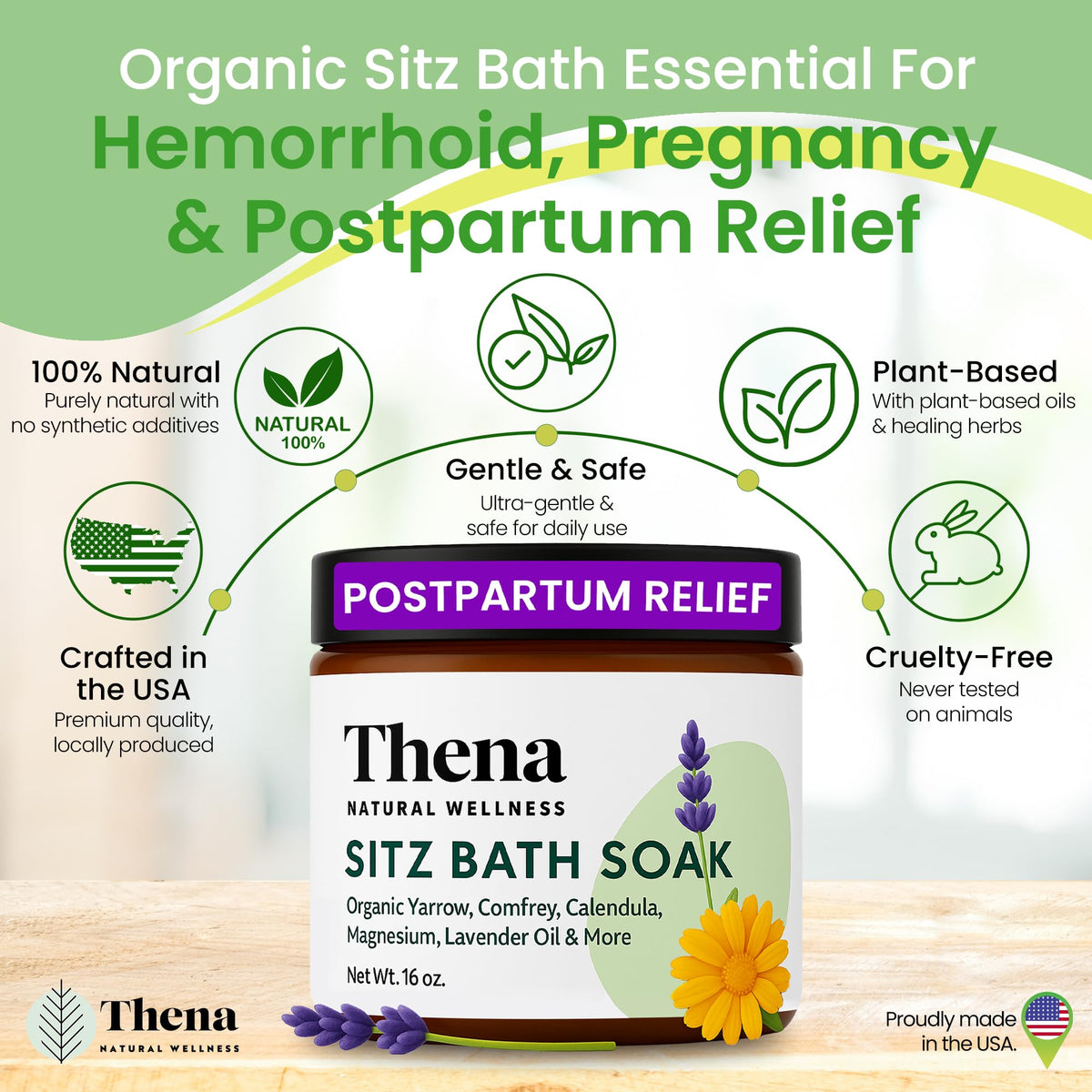 THENA Natural Wellness close-up of dissolving salts highlighting fast-dissolving benefit