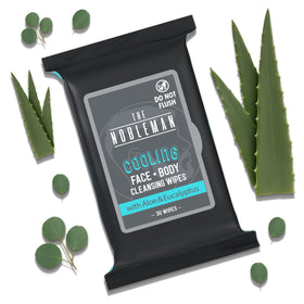 The Nobleman wipe in hand demonstrating easy post-workout use