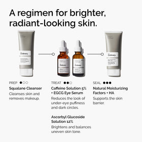 The Ordinary bottle on bathroom shelf, suggesting daily routine convenience