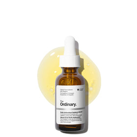 The Ordinary front bottle showing product and branding, brightening benefits