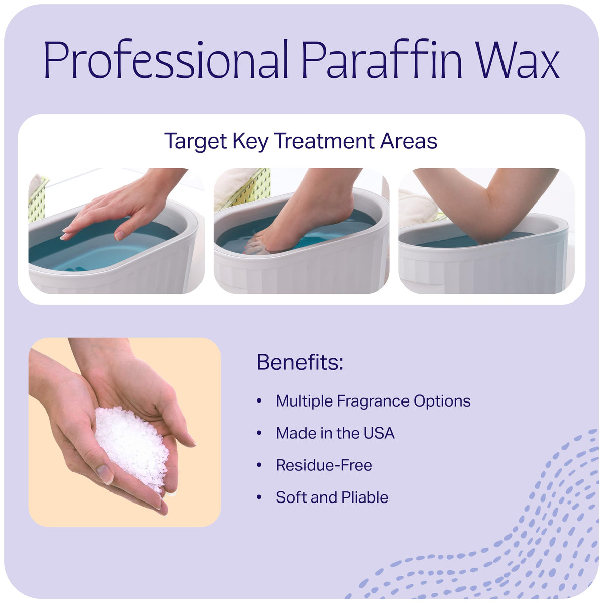 Therabath hands dipped into paraffin bath demonstrating warming comfort