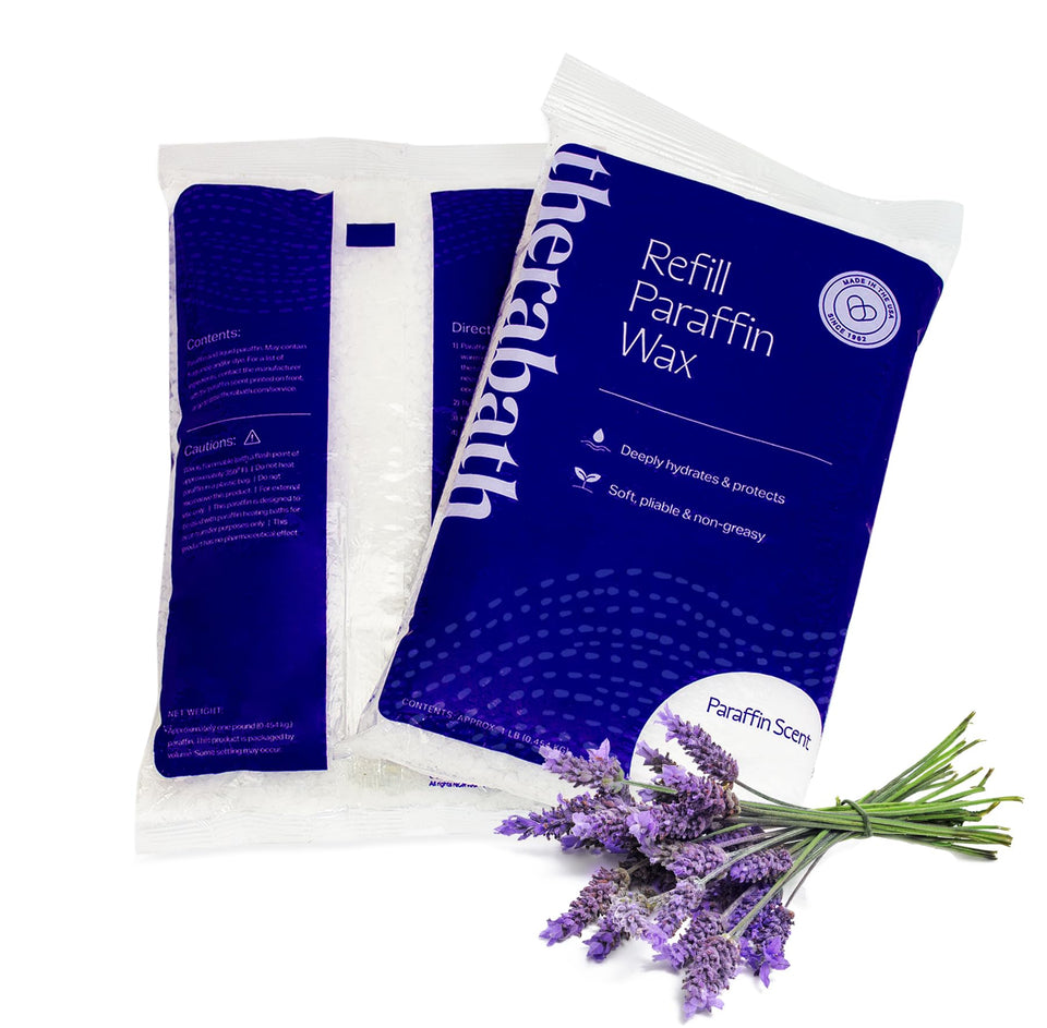 Therabath front packaging showing lavender refill and clear labeling benefits