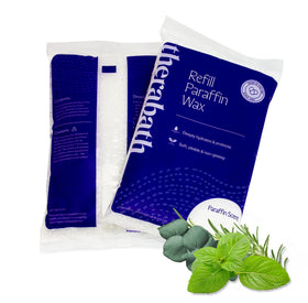 Therabath packaging front showing eucalyptus rosemary mint and 4 lb refill benefit