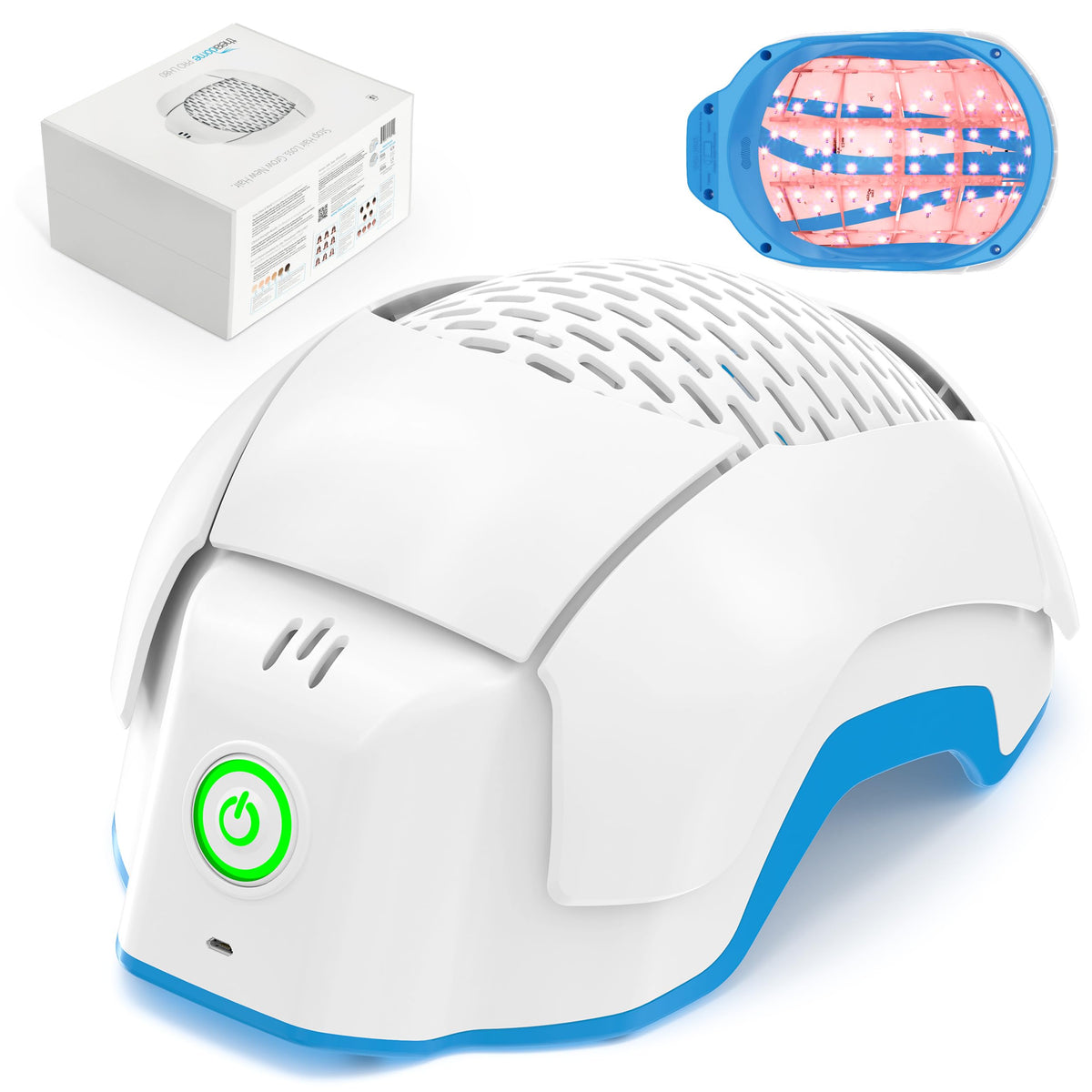 Theradome side profile illustrating ergonomic fit for comfortable wear