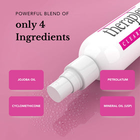 Theraplex clear lotion being applied to damp arm for fast moisture sealing