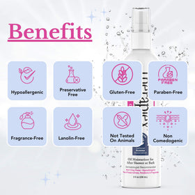 Theraplex clear lotion 8 oz bottle beside common items showing compact size