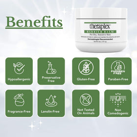 Theraplex used on elbow and knee area illustrating targeted dry skin care