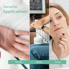 Theraplex emollient applied to feet and elbows to soothe dry patches