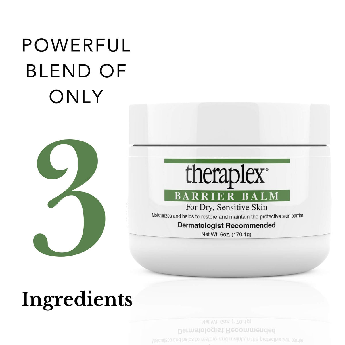 Theraplex ingredient label close-up highlighting fragrance-free formulation