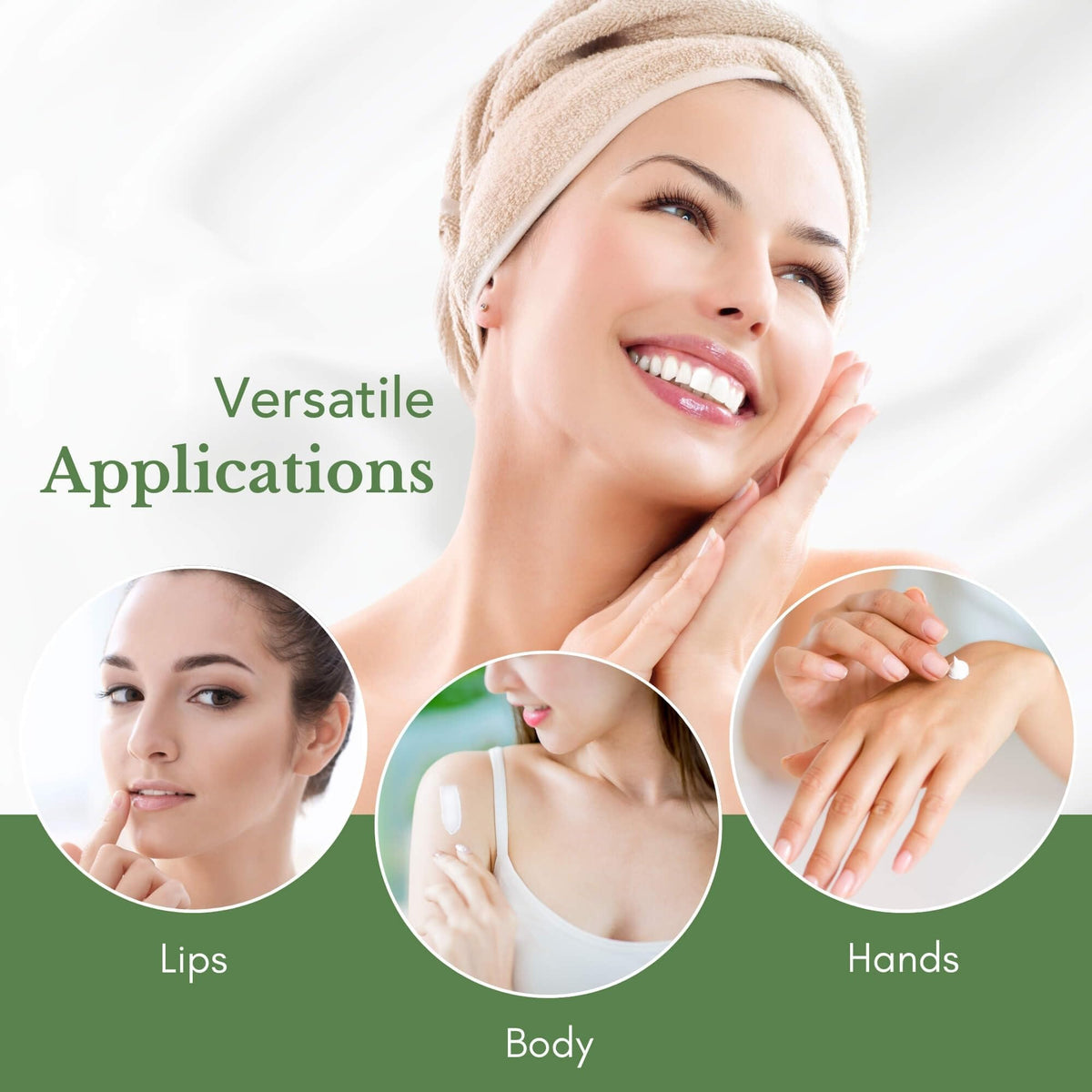 Theraplex jar held in hands illustrating true 6 oz size and portability