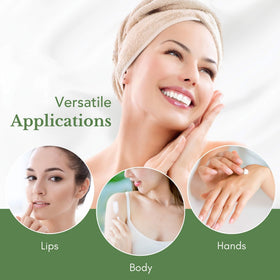 Theraplex jar held in hands illustrating true 6 oz size and portability