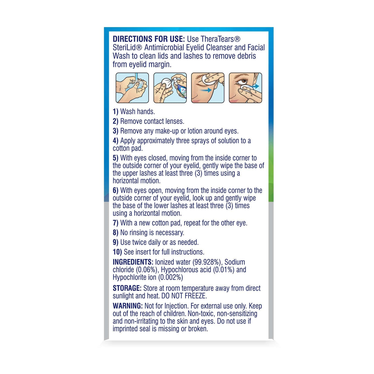 TheraTears SteriLid on bathroom counter illustrating everyday eye care