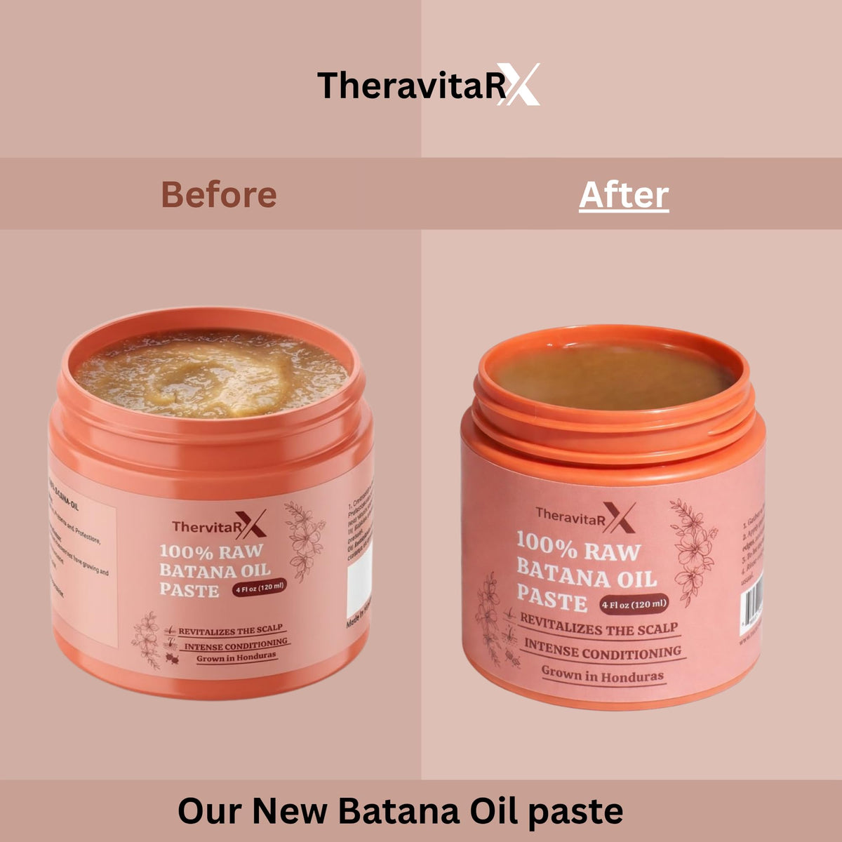 TheravitaRx natural ingredients display emphasizing pure nourishment