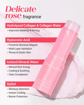 THESAEM stick being applied under eye for cooling de-puffing benefit