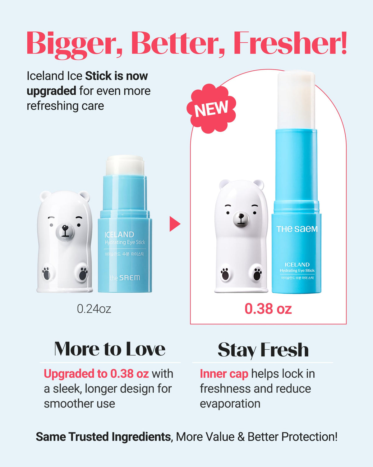 THESAEM collagen eye stick front view highlighting collagen focus