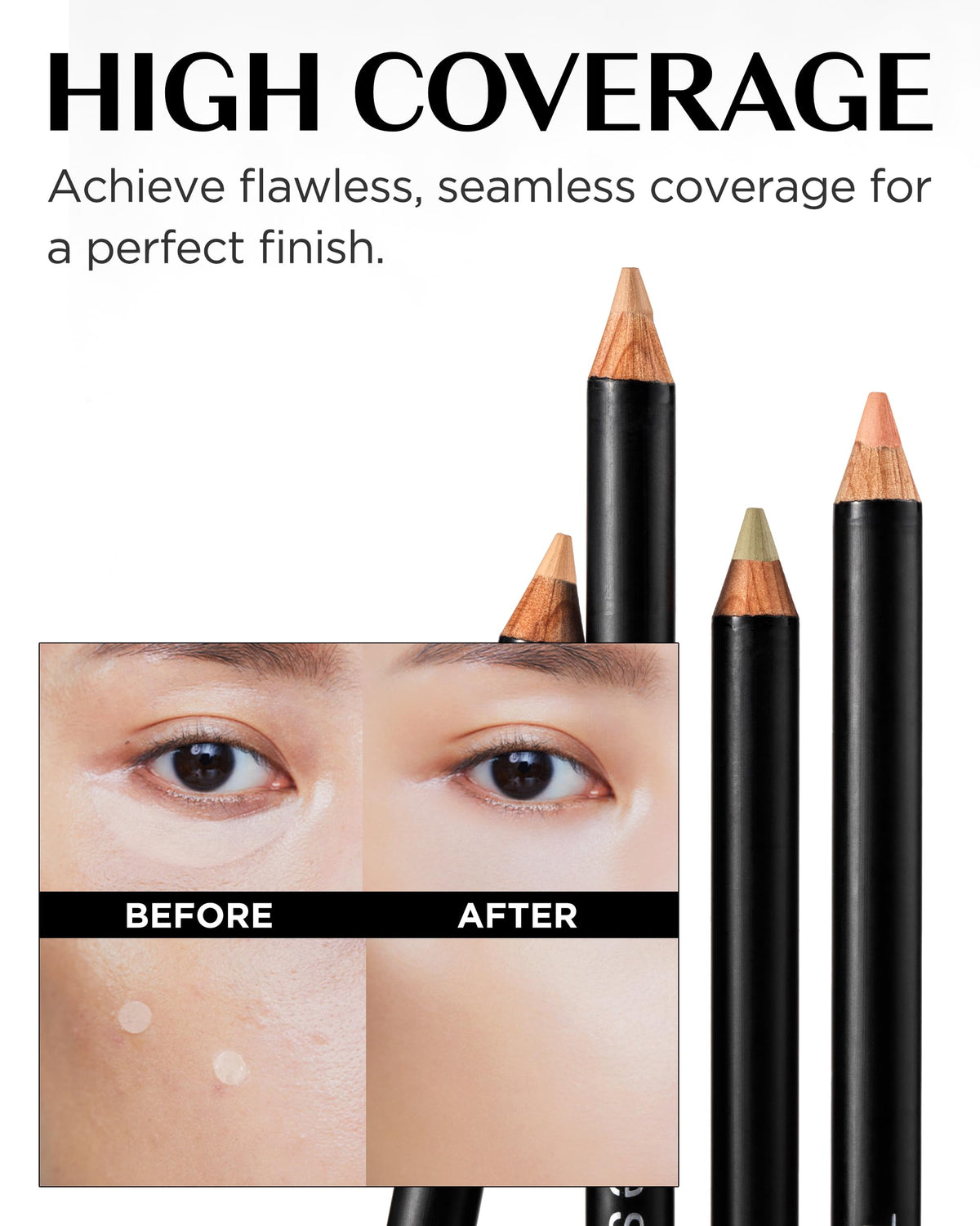 THESAEM concealer next to lipstick showing compact size for easy portability
