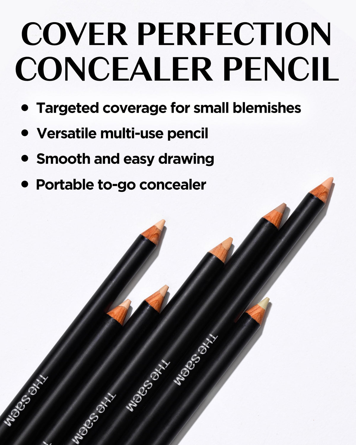 THESAEM pencil tip close-up highlighting narrow applicator for accurate spot correction