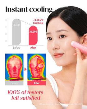 THESAEM eye stick held in hand showing compact 0.38 oz size for travel convenience