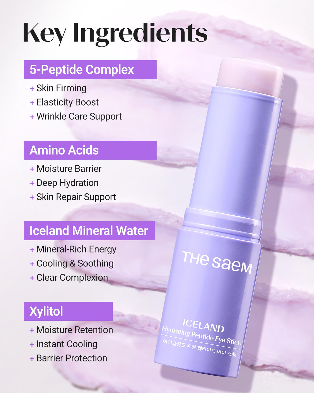 THESAEM ingredient arrangement of glacial water peptides and berry extracts